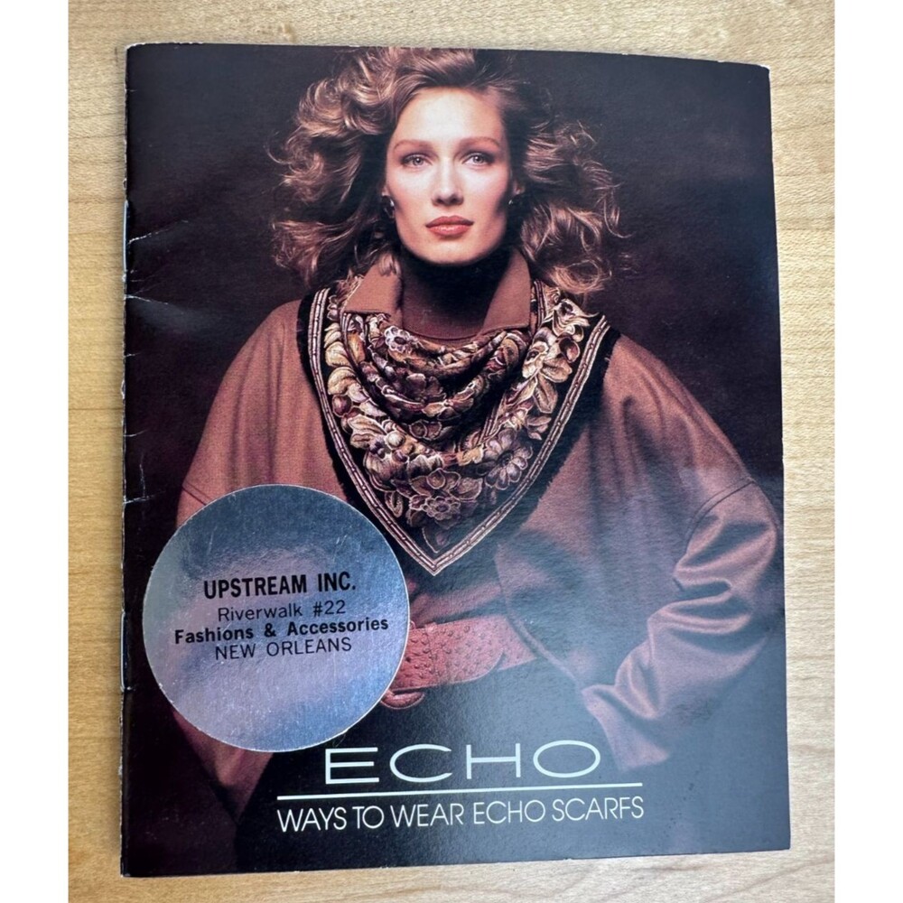 Vintage 1987 Echo Ways to Wear Echo Scarfs Styling Guide Booklet Scarves